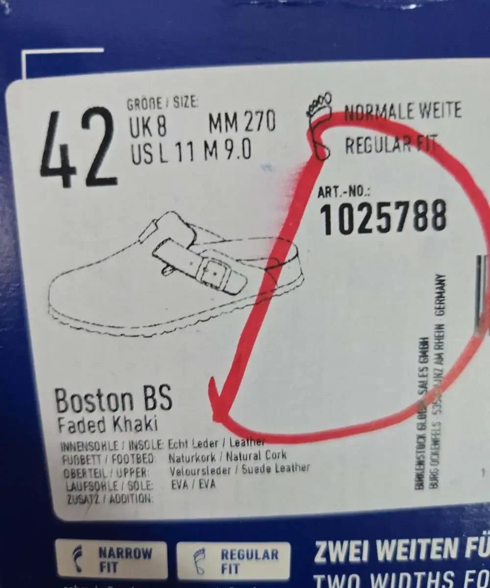 ** New Birkenstock Boston faded khaki size 42